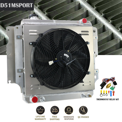 3 Row Radiator Shroud Fan For 19872006 Jeep Wrangler YJ TJ 4.0/4.2/2.4