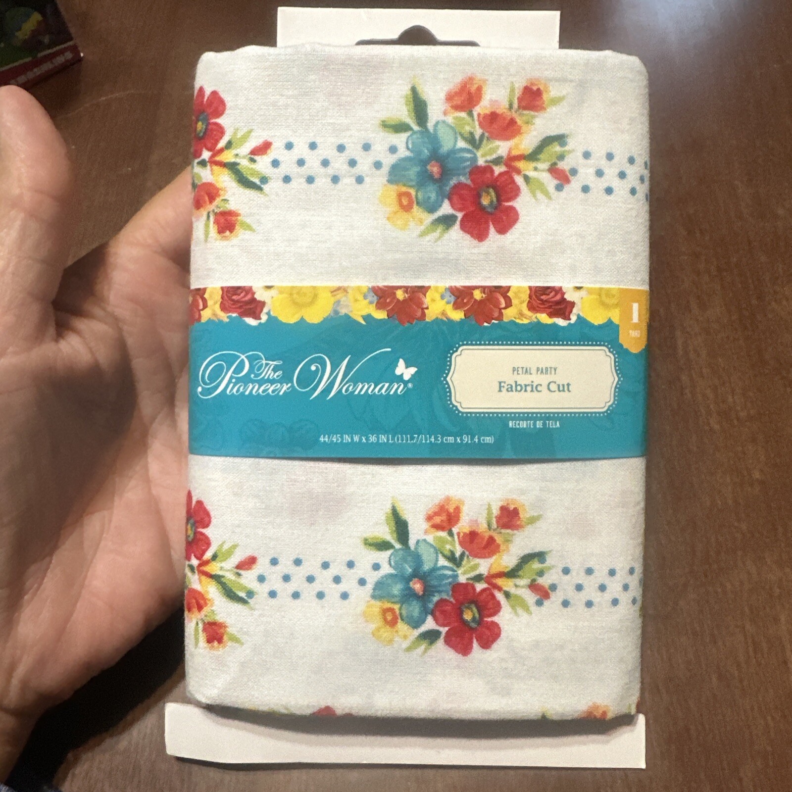 Pioneer Woman Fabric Petal Party Vintage Floral Polka Dot Quilting Cotton 1 Yd