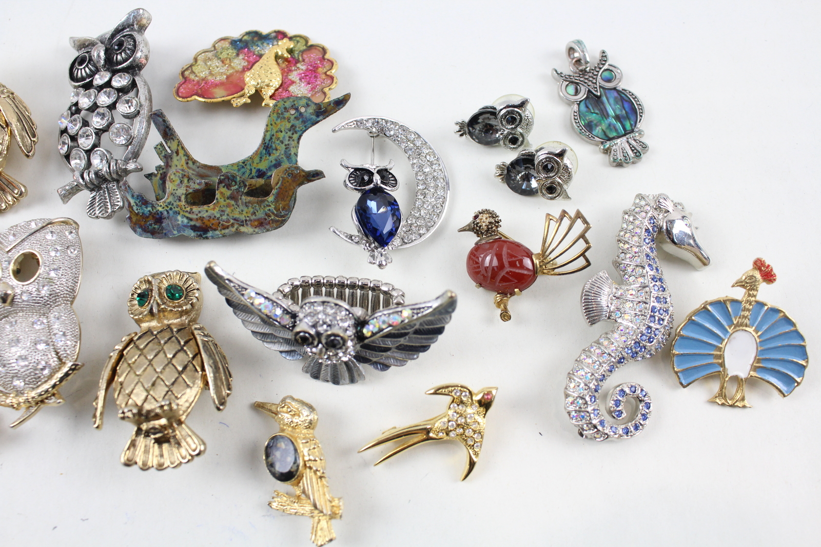 Vintage Animal Jewellery Gemstone Birds Necklace Brooches Ring x 20 eBay