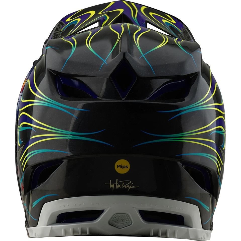 Troy Lee Designs D4 Carbon MIPS Helmet TLD BMX MTB DH Torched - Black/Purple - Image 4 of 4