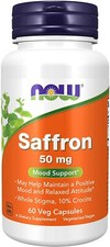 Now Foods SAFFRON 50 mg 60 Veg Caps