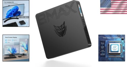 High-Performance Fanless Mini PC - Intel N4000, 8GB LPDDR4, 128GB eMMC Storage - Picture 2 of 9