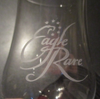 EAGLE RARE bourbon whiskey GLENCAIRN GLASS sipping empty kentucy buffalo trace F