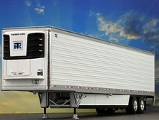1/64 DCP WHITE WABASH 53' ARTICLITE TANDEM AXLE TRAILER W/ THERMO KING REEFER