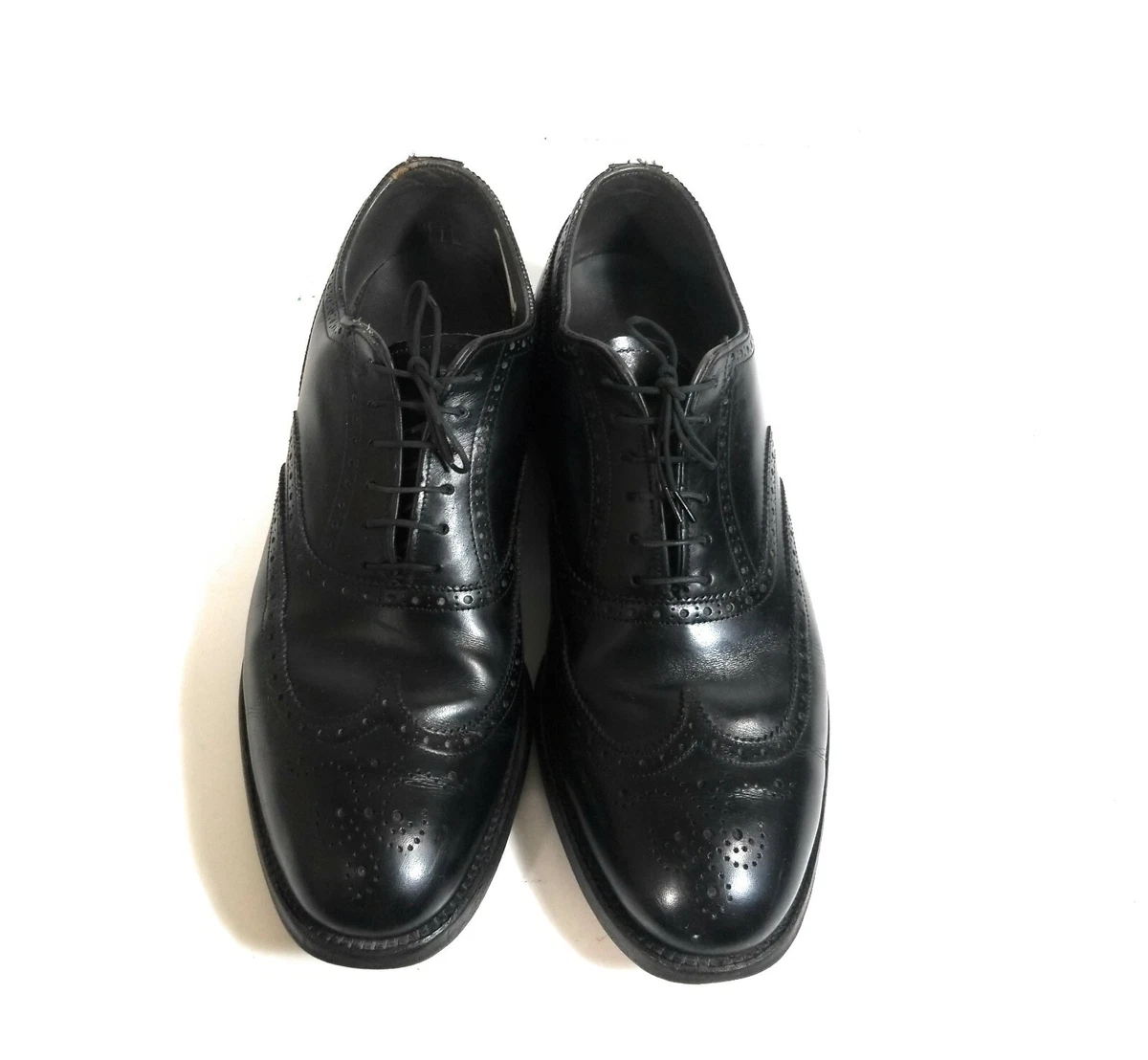 Lloyd & Haig Men\'s Custom Built Black Leather Cap Toe Oxford Dress Shoes Sz 7.5 Lloyd & Haig Custom Built Long Wing Bluchers | vcleat main image 2