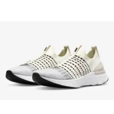 Nike React Phantom Run FK 2 Dv2139 100 Men's Sz 8.5 White Black Shoes New