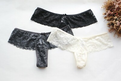 Women Sexy Thongs Floral mesh T-back Underwear Hipster G-string Knickers XS-S-M