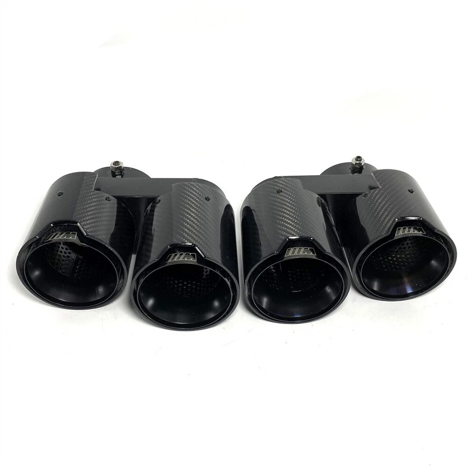 1 par de puntas de escape cuádruples de fibra de carbono para BMW G05 X5 G06 X6 G07 X7 2019+ boquilla Foto 2 de 4