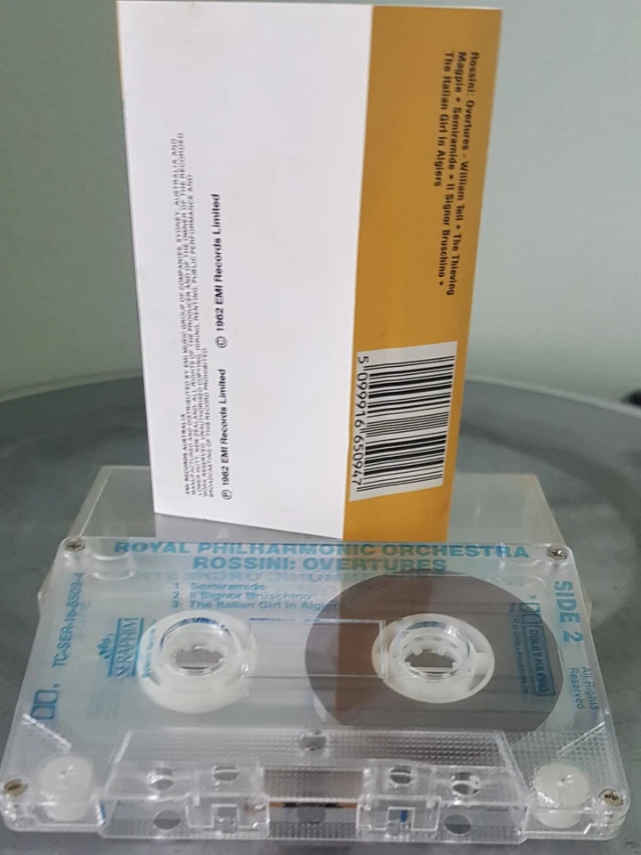 Colin Davis, RPO - Rossini Overtures - cassette tape excellent, cover VG+ - Image 2 of 2