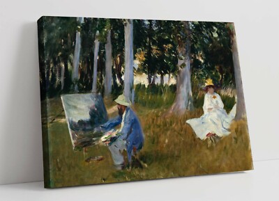 JOHN SINGER SARGENT, CLAUDE MONET GEMÄLDE - PREMIUM GERAHMTER LEINWANDKUNSTDRUCK