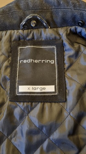 Mens Red Herring Black Bomber Jacket X Large - Picture 8 of 11