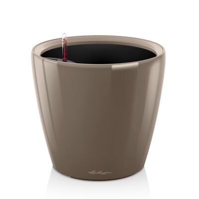 Lechuza Pflanztopf Classico LS 21 taupe hochglanz 16025