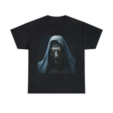 Unholy Nun T Shirt Unisex Adult Scary Horror Gothic Evil Anti-Christ Satanic Tee