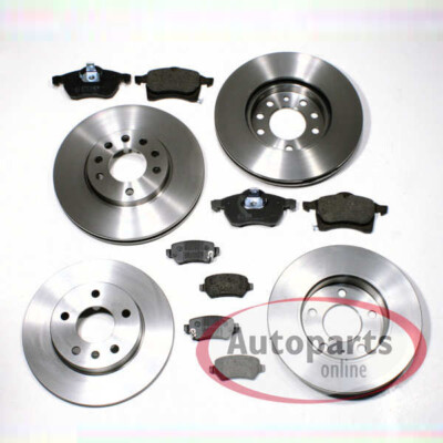 Bremsscheiben 4-Loch Ø 280 mm + 240 mm + Beläge vorne hinten für Opel Astra H