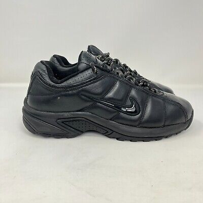 Vintage Retro Nike Air Black Leather Athletic Shoes 312630 Vintage Retro Nike Air Black Leather Athletic Shoes 312630