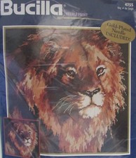 Bucilla 4755 LION King of the Jungle Needlepoint Kit 1998 NIB