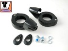 Front Turn Signal Relocation Kit EVO TC Chopper Dyna Softail 39mm Forks Black 