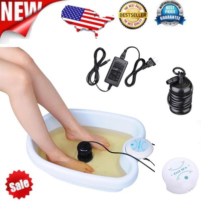 New Personal Foot Ionic Detox Bath Machine Spa Basin Health Care Cleanse Array