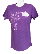 Womens David & Goliath Tank Flowers Soviet Russian Novelty Purple Tee T-Shirt 