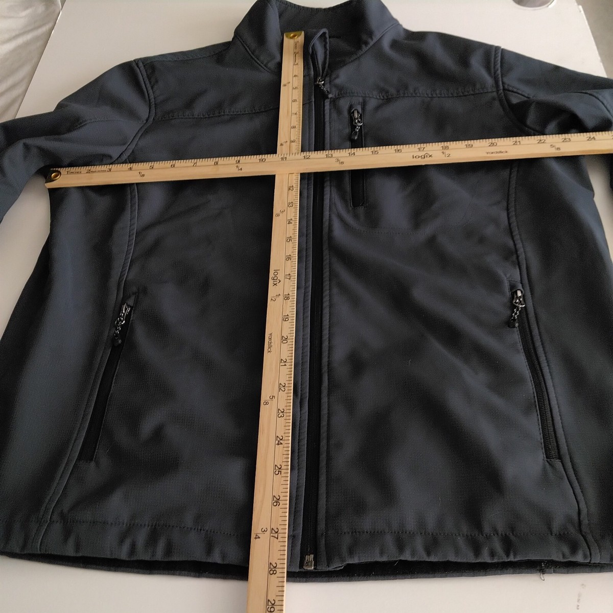 Swiss Tech mens coat Zip-up Water Resistant Shell Gray L 42-44