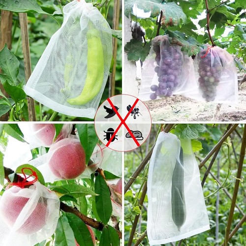 High-Quality 12”x8” Garden Netting Bags with Drawstring - 50 Pack for Easy Use - Picture 6 of 8