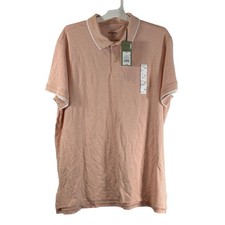 Goodfellow  Co Men's Short Sleeve Polo Shirt, Peach, Sz XXL, NWT