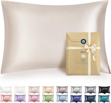 2 PCS Ultra Soft Satin Pillowcase with Zipper Closure Silky Cooling Pillow Cover