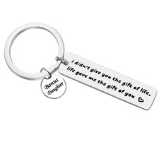 Bonus Daughter Keychain Stepdaughter Gifts I Didn't Give You Small, Silver