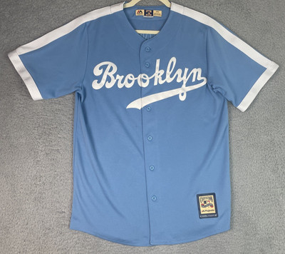 Majestic Cooperstown Jersey Jackie Robinson #42 Brooklyn Dodgers
