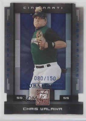 2008 Donruss Elite Extra Edition Aspirations Die-Cut Chris Valaika Rookie RC 3c7