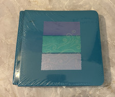 Creative Memories 7 x 7 Scrapbook Ocean Waves Teal Foiled Album Cover  Pages