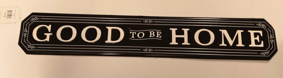 Letrero de hojalata de metal Red Shed nuevo "Good To Be Home" nuevo con etiquetas clásico vintage de rústico Foto 4 de 4
