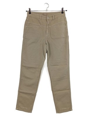 CLOSED High-Waist Hose Damen Hose Gr. DE 38 wollweiß Casual-Look
