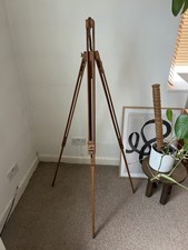 VINTAGE LARGE WOODEN ARTIST EASEL / DISPLAY PAINT ANTIQUE