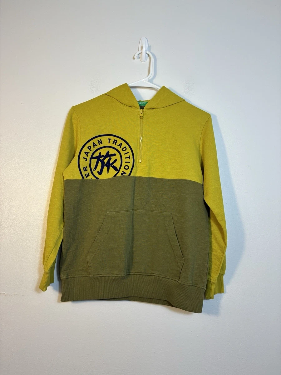 United Colors Of Benetton Sweat à Capuche Enfant & Ado – 100% Coton, Poche Kangourou, Imprimé Logo – Style Décontracté Tendance