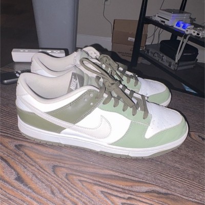 Nike Dunk Low Oil Green White Green FN6882-100 Men's Athletic Sneakers