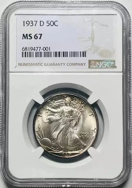 Denver NGC Grade MS 67 Liberty Walking Half Dollars (1916-1947