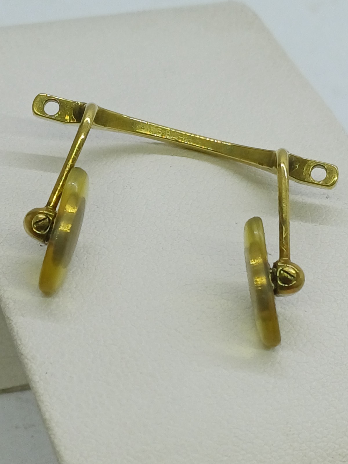 VINTAGE AUTHENTIC CARTIER C DECOR EYE/SUNGLASSES RIMLESS BRIDGE FOR PARTS 19MM image 3