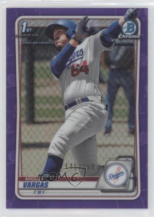 2020 Bowman Chrome Prospects Purple Refractor 145/250 Miguel Vargas #BCP-131 o8g