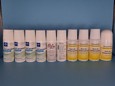 Lot of 10 Roll On Anti-perspirant Deodorant Medline Dawn Mist Care Line McKesson