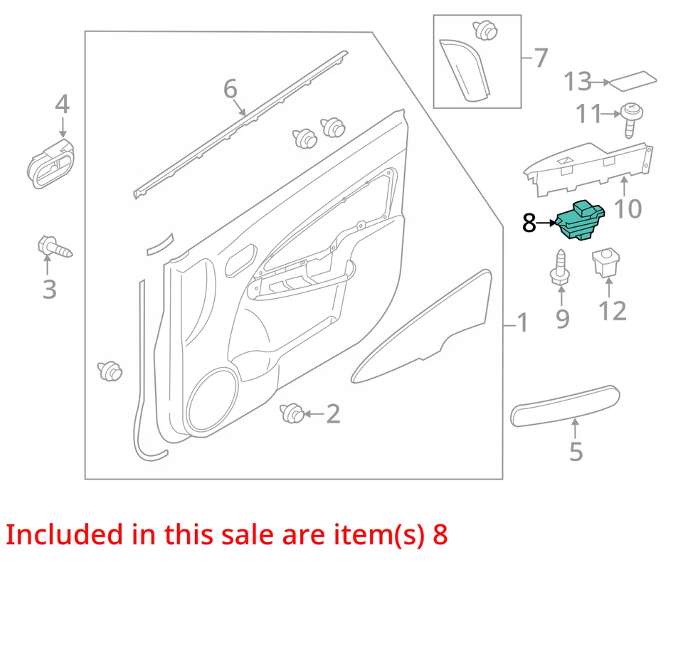 Interruptor principal de ventana eléctrica para puerta izquierda Mazda 2011-2014 2 conductores XOQ2F Foto 3 de 4