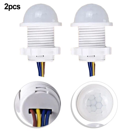 Interruptor Sensor Movimiento PIR para Luces LED 110V 220V Encendido Automático Paquete de 2 - Imagen 7 de 14