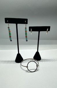 Sterling Silver Assorted Bracelet & Earrings Jewelry Bundle 3pcs. 13.4g