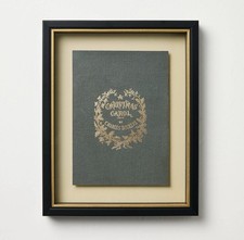 8" x 10" CHRISTMAS CAROL FRAMED WALL ART Hearth Hand MAGNOLIA Target BLACK GOLD