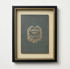8" x 10" CHRISTMAS CAROL FRAMED WALL ART Hearth Hand MAGNOLIA Target BLACK GOLD