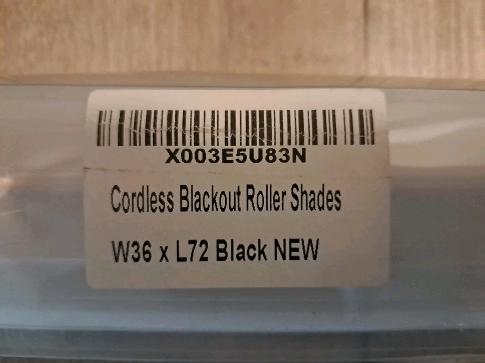 AOSKY PERSIANAS ENROLLABLES INALÁMBRICAS NEGRAS PARA VENTANA W36" X L 72 NEGRO  Foto 2 de 3