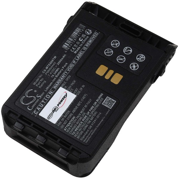 Xxl-Akku Passend FüR FunkgeräT Motorola DP3441 7,4V 2600Mah/19Wh Li-Ion Schwarz-image