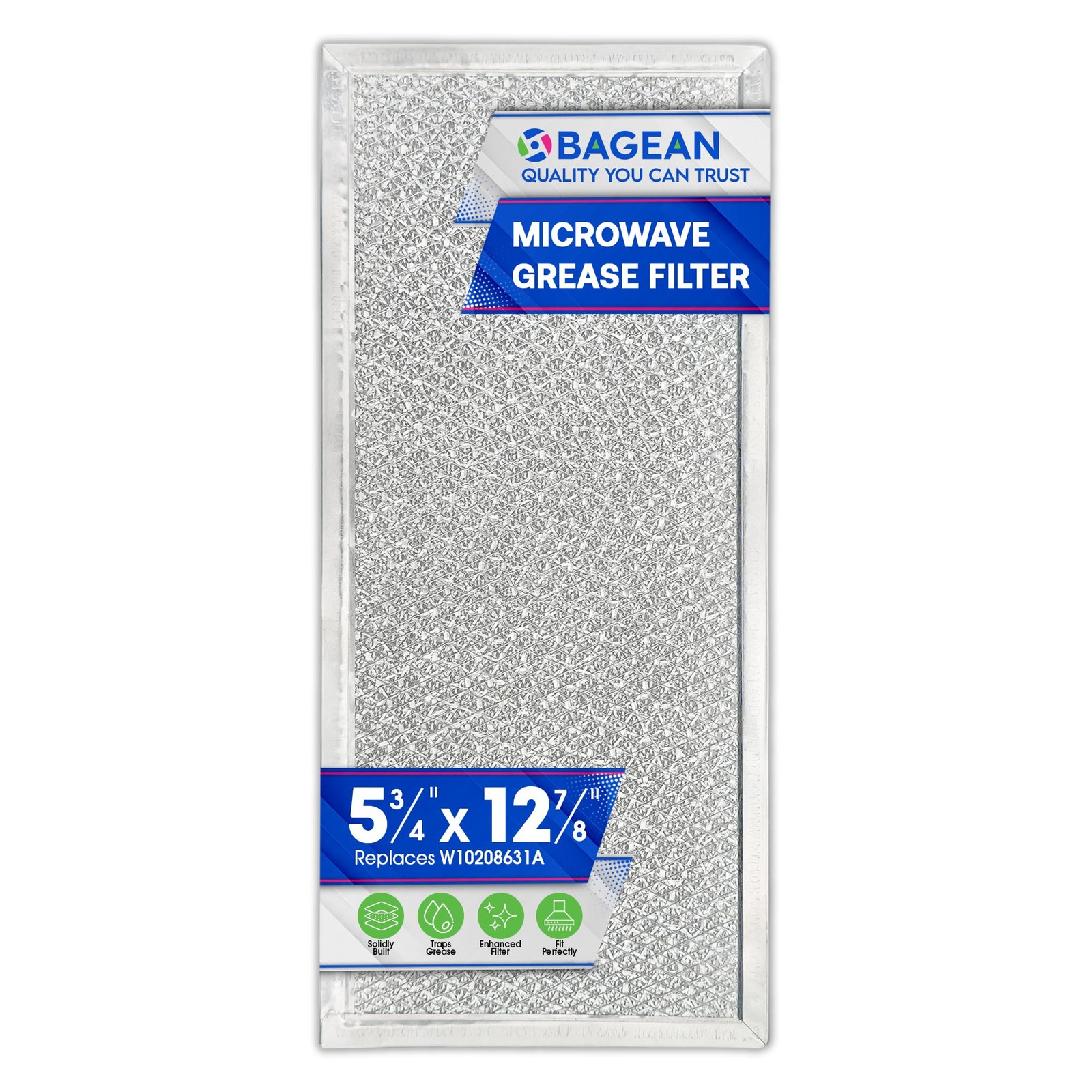 Microwave Filter Replacement 5.78x12.91 Fits Whirlpool W10208631A