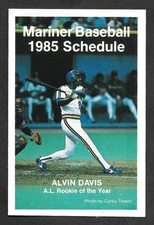 1985 Seattle Mariners "Alvin Davis" Baseball Pocket Schedule-Michelob Beer