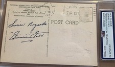 Jimmie Foxx Autographed Baseball HOF Plaque Card Graded 10 PSADNA